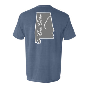 Coosa Cotton Coosa State Tee- Blue Jean