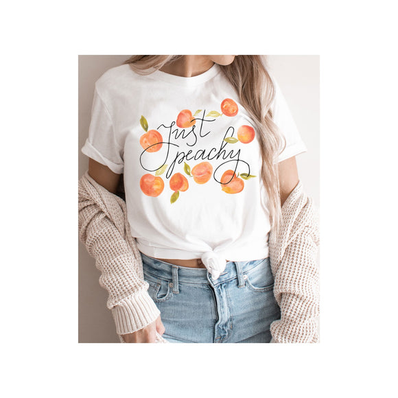 Vintage Just Peachy - White & Ash Gray