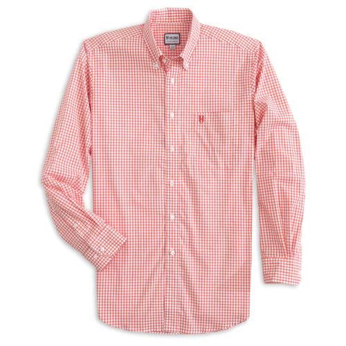 Heybo Coral Pamlico Mini Check LS Button Up -