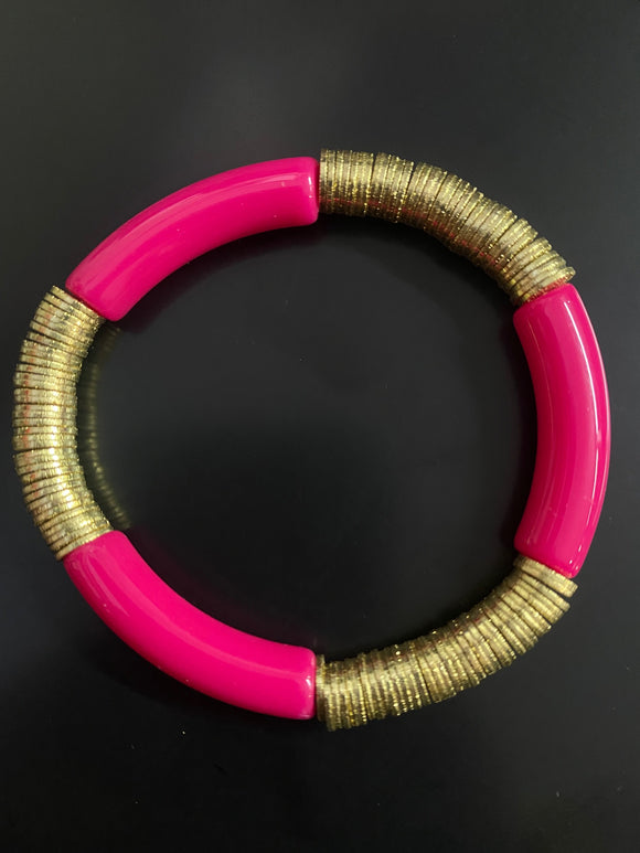 Pink and Gold Bracelet