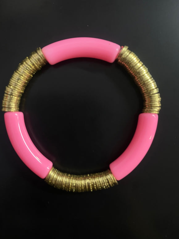 Pink and Gold Bracelet